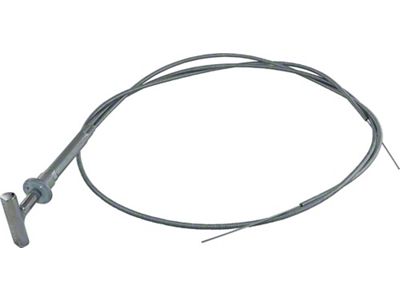 Hood Release Cable, With Handle, 1958-1962 (Convertible)