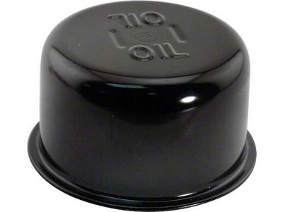 1958-1964 Ford Thunderbird Oil Filler Breather Cap, Push-On Type, Gloss Black With Correct Logo