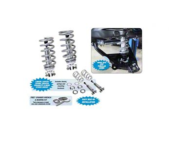 Stage 1 Dual-Adjustable Front Coil-Over Kit; 450 lb. Spring Rate (58-64 Biscayne, Brookwood, Del Ray, Impala, Kingswood, Parkwood, Yeoman)