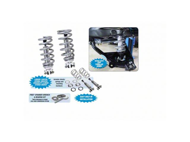 Stage 1 Dual-Adjustable Front Coil-Over Kit; 450 lb. Spring Rate (58-64 Biscayne, Brookwood, Del Ray, Impala, Kingswood, Parkwood, Yeoman)