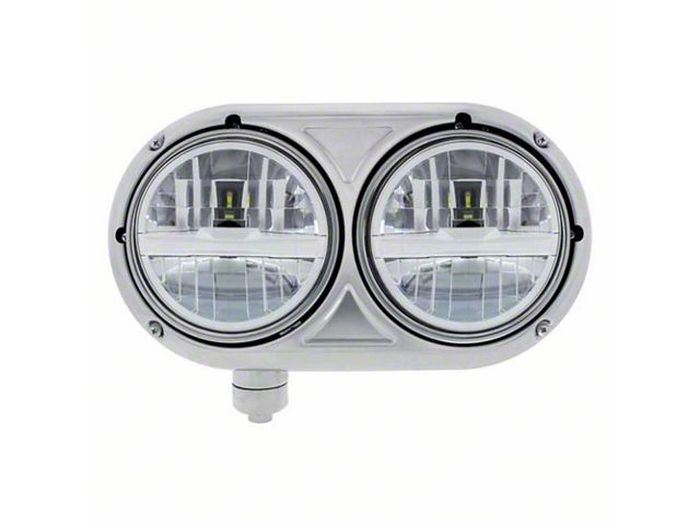1958-1972 Chevy-GMC Truck LED Headlight With Silver Finish, 5-3/4