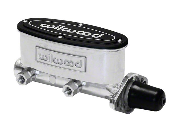 1958-1972 Chevy Wilwood Tandem Master Cylinder, Ball-Burnished Aluminum, 1.0 Bore