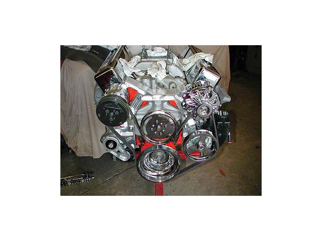 1958-1972 Chevy Serpentine Drive System Small Block With Power Steering Bright Finish Package FrontRunner Vintage Air