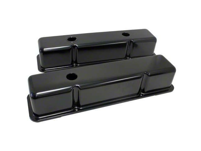1958-1986 Chevy Small Block Valve Covers, Tall Style, Black