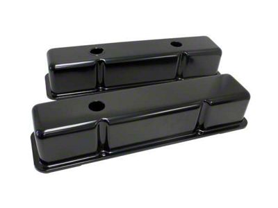 1958-1986 Chevy Small Block Valve Covers, Tall Style, Black