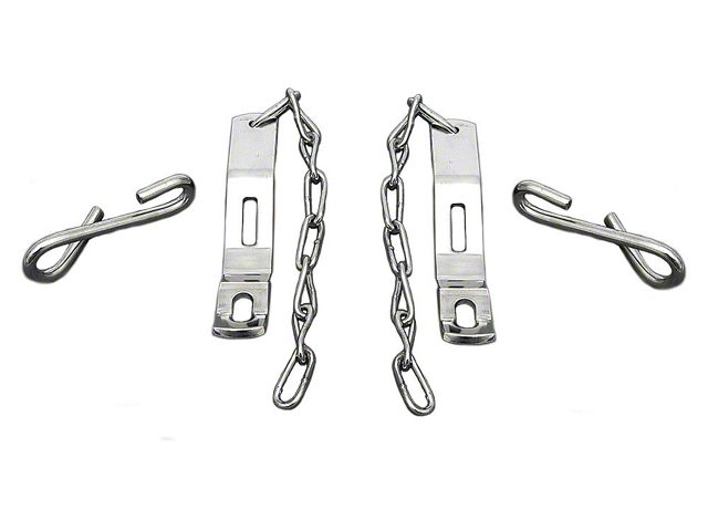 1958-66 Chevy-GMC Truck Tailgate Chains Stainless Steel Polished Fleet Side