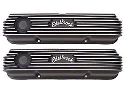 1958-76 Ford Truck Edelbrock 41623 FE Classic Finned Aluminum Valve Covers-Black