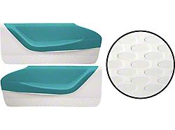 Door Trim Panels, Gulfstream 5 & White 2, Trim Code XM (1958 Ford Thunderbird)