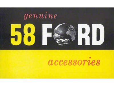 1958 Genuine Ford Accessories, Passenger Car and Truck - 21Pages