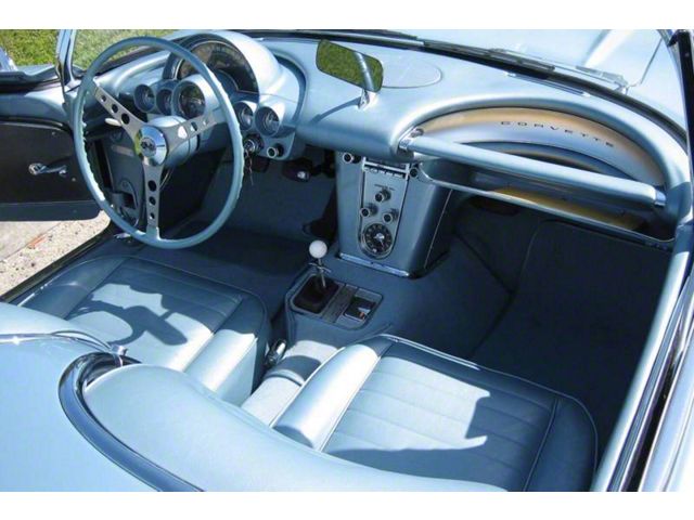 1959-1960 Corvette Dash Pad Frost Blue (Convertible)