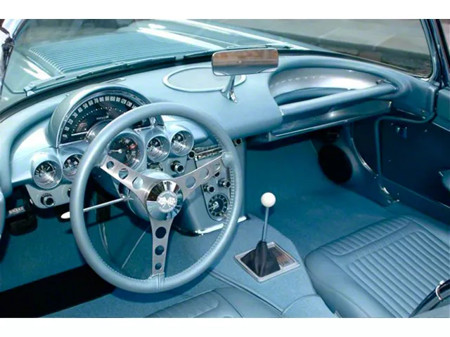 1959-1960 Corvette Dash Pad Turquoise (Convertible)