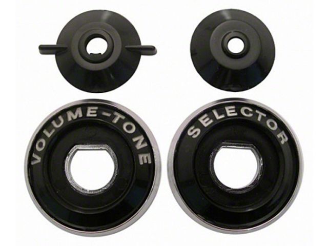 1959-1960 Corvette Radio Control Knob Bezels (Convertible)