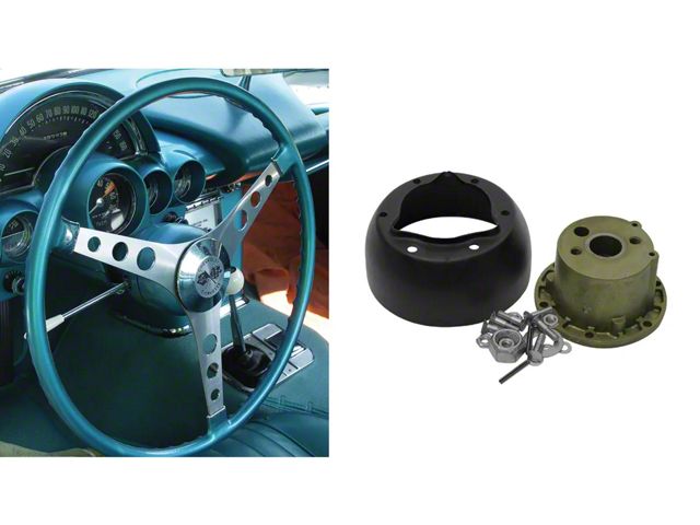 1959-1960 Corvette Steering Wheel Turquoise With Hub (Convertible)