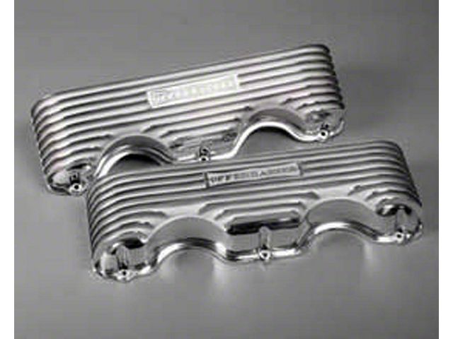 1959-1960 El Camino Valve Covers, Finned, Polished Aluminum, 348/409ci, Offenhauser
