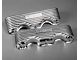 1959-1960 El Camino Valve Covers, Finned, Polished Aluminum, 348/409ci, Offenhauser
