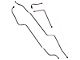 1959-1960 Ford Thunderbird Transmission Cooler Lines, 4-Piece Stainless Steel