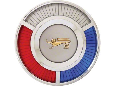 1959-1960 Ford Thunderbird Wheel Cover Emblem, Sun Ray Emblem, With Die-Cast Chrome Retainer