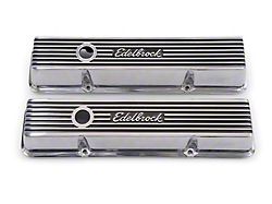1959-1981 Corvette Edelbrock 4262 Valve Cover; Elite II; Chevy Small Block; 262-400 C.I.D V8; Low Profile; Polished