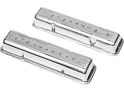 Valve Cover with Polished Chevrolet Script; Polished (59-82 Small Block V8 Corvette C1, C2 & C3)