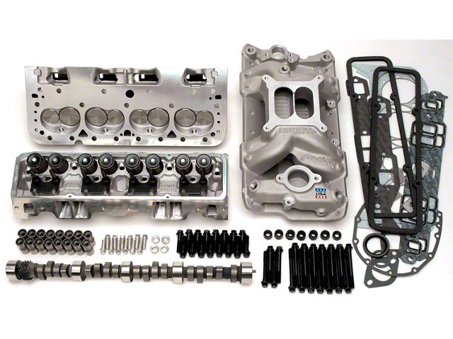 1959-1986 El Camino Edelbrock 2098 410HP Total Power Package Top-End kit; includes heads; cam/lifters; intake manifold