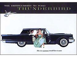 1959 Ford Thunderbird Dealer Sales Foldout Brochure
