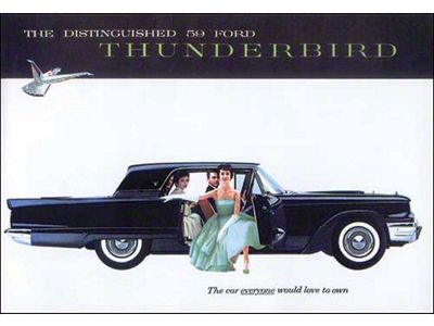 1959 Ford Thunderbird Dealer Sales Foldout Brochure