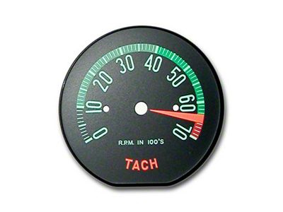 1960-1961 Corvette Tachometer Face Hi RPM