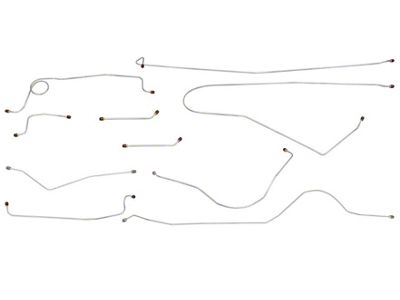 1960-1962 Chevy-GMC Truck 2/4WD 1/2-Ton Standard Cab Longbed Manual Drum w/Hydraulic Clutch Brake Line Set 10pc, OE Steel