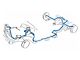 1960-1962 Chevy-GMC Truck 2wd Dual Master Cylinder Power Drum Brake Line Set 10pc, 1/2 ton, Shortbed, OE Steel