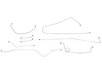 1960-1962 Chevy-GMC Truck 2wd & 4wd Manual Drum Brake Line Set 8pc, 1/2 Ton, Longbed, OE Steel