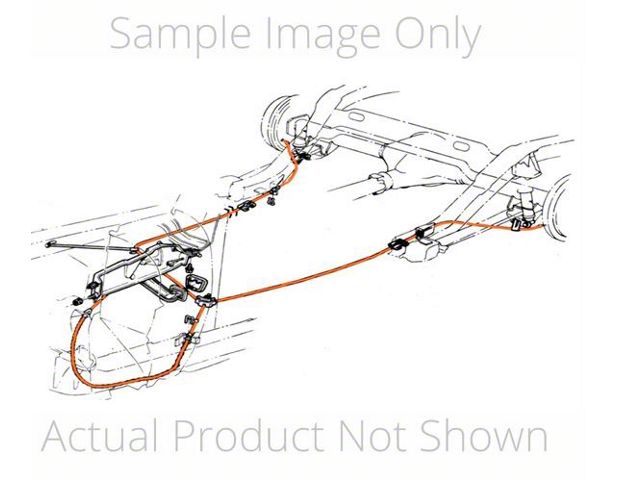 1960-1962Chevy GMC Truck Parking Brake Cable, Rear, Shortbed, 1/2 Ton, 4WD,OEM