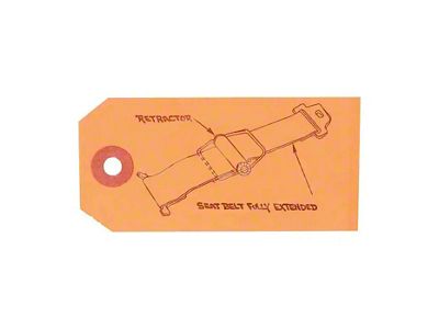 1960-1966 Ford Thunderbird Seat Belt Retractor Diagram Tag