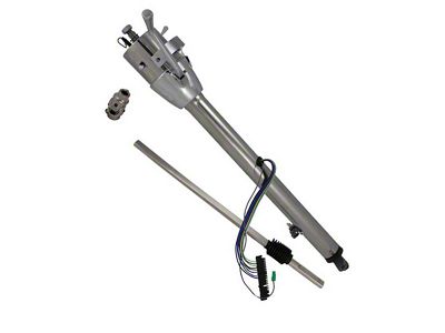 1960-1966 Chevy-GMC Truck Tilt Steering Column, Column Shift, Power Steering-Late Box, Polished Finish, Flaming River