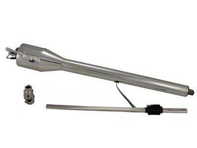 1960-1966 Chevy-GMC Truck Tilt Steering Column, Floor Shift, Power Steering-Late Box, Polished Finish, Flaming River