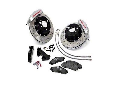 1960-1987 GM C10-C15 Pick Up Baer Brakes 14 Front Pro+ Brake System With Silver Calipers, 5 Lug Drop Spindles