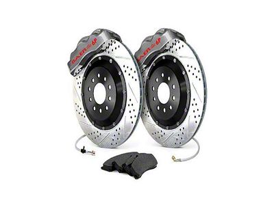 Baer Pro+ Rear 6-Lug Big Brake Kit with 14-Inch Rotors; Silver Calipers (60-87 C10, C15 w/ OE Large Pattern 10/12-Bolt C-Clip Housing Ends)