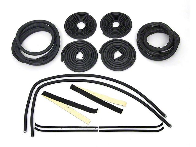 1960-63 Chevy-GMC Truck Weatherstrip Kit-Large Rear Glass With Stainless Molding