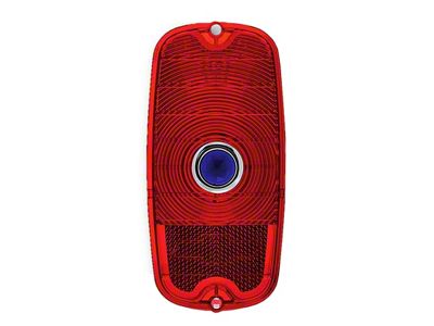 1960-66 Chevy Pickup Fleetside Tail Light Assembly - Red Lens w/ Blue Dot