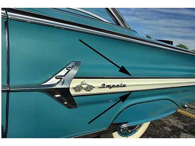 1960 Chevy Moldings, Quarter Paint Divider