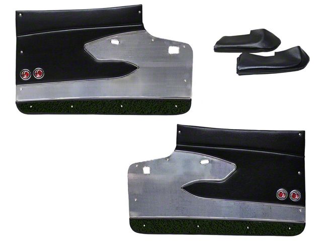 1960 Corvette Door Panels, Deluxe, With S-Trim (Convertible)