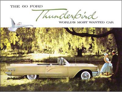 1960 Ford Thunderbird Dealer Sales Foldout Brochure