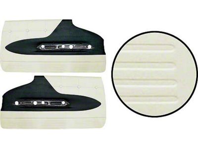 1960 Ford Thunderbird Door Trim Panels, Black 12 & White 13, Trim Code 56