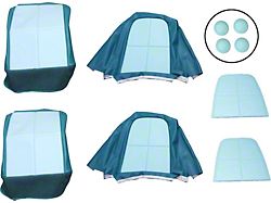 Front Bucket Seat Covers, Vinyl, 2 Tone Green 19 & 20, Trim Code 53 (1960 Ford Thunderbird)