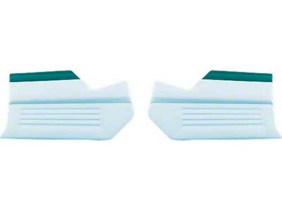1960 Ford Thunderbird Interior Kick Panels, 2 Tone Turquoise, Coupe