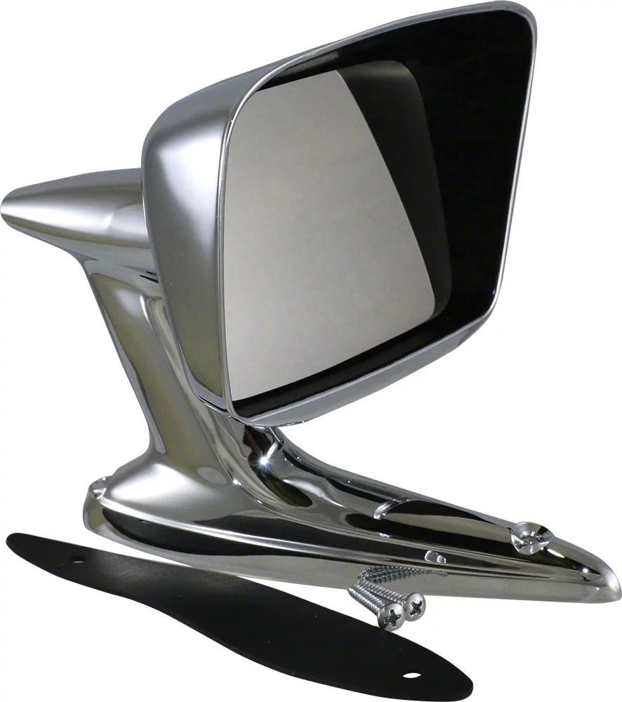 Ecklers Outside Rear View Mirror/ Hooded W/ Ribs/ Incl. Gasket