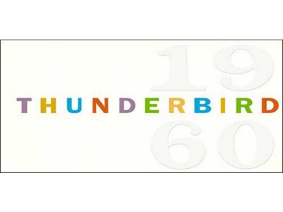1960 Thunderbird Owner's Manual, 60 Pages with 40 Illustrations