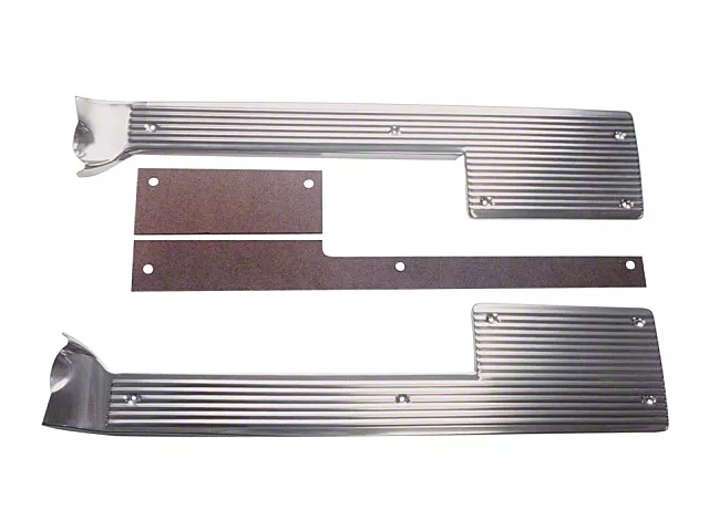Door Sill Plates, With Screws, Aluminum, 1961-1962 (Convertible)