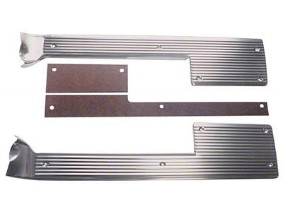 Door Sill Plates, With Screws, Aluminum, 1961-1962 (Convertible)