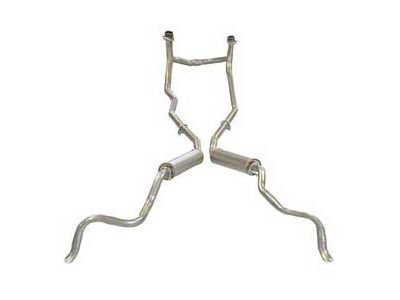 1961-1962 Corvette Exhaust System Aluminized 2 For Fuel Injection Or 2 x 4-Barrel Carburetors With Crossover (Convertible)