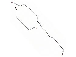 1961-1962 Ford Thunderbird OEM Steel Rear Axle Drum Brake Line Set, 2 Pieces (Rear Drum Brakes)